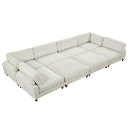 Furniture of America - Dagenham Sectional in Beige - FM6800BG-B View 4