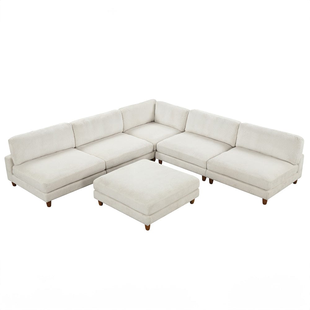 Furniture of America - Dagenham Sectional in Beige - FM6800BG-C View 1