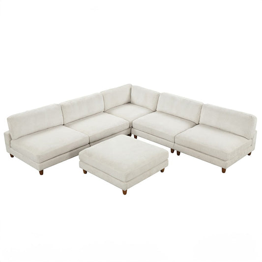 Furniture of America - Dagenham Sectional in Beige - FM6800BG-C View 1
