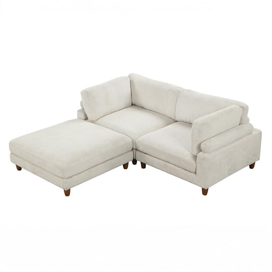 Furniture of America - Dagenham Sectional in Beige - FM6800BG-D View 1