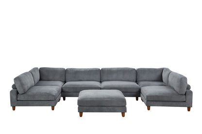 Furniture of America - Dagenham Sectional in Gray - FM6800GY-A View 1