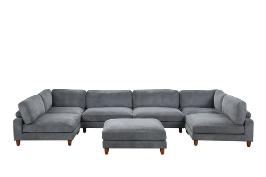 Furniture of America - Dagenham Sectional in Gray - FM6800GY-A View 1