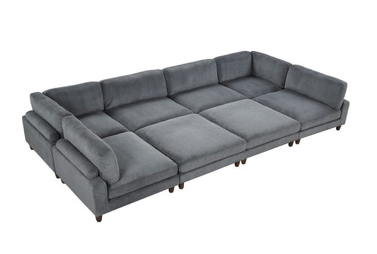 Furniture of America - Dagenham Sectional in Gray - FM6800GY-B View 1