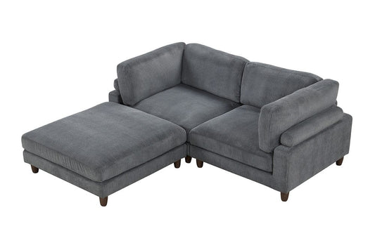 Furniture of America - Dagenham Sectional in Gray - FM6800GY-D View 1