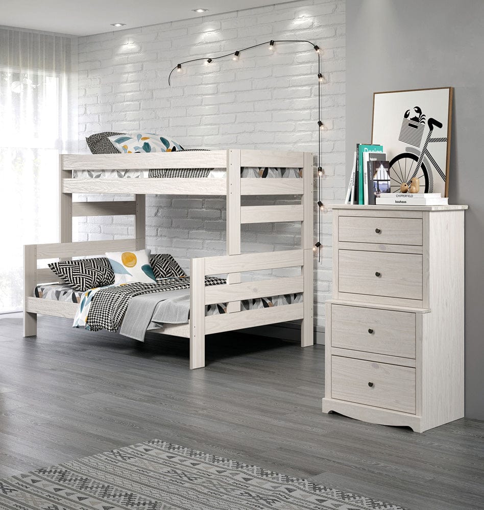 Furniture of America - Damaris Twin/Full Bunk Bed in White - AM-BK306WH-BED View 2