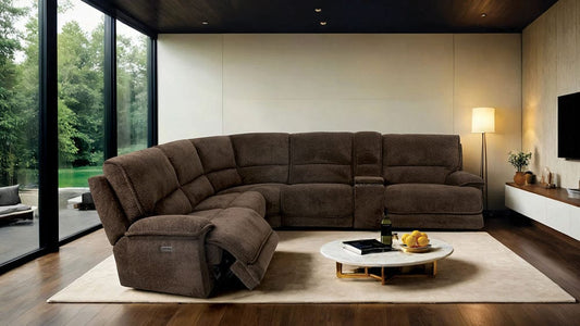 Furniture of America - Damasus Power Sectional in Java - CM9932DB-SECT-PM View 1