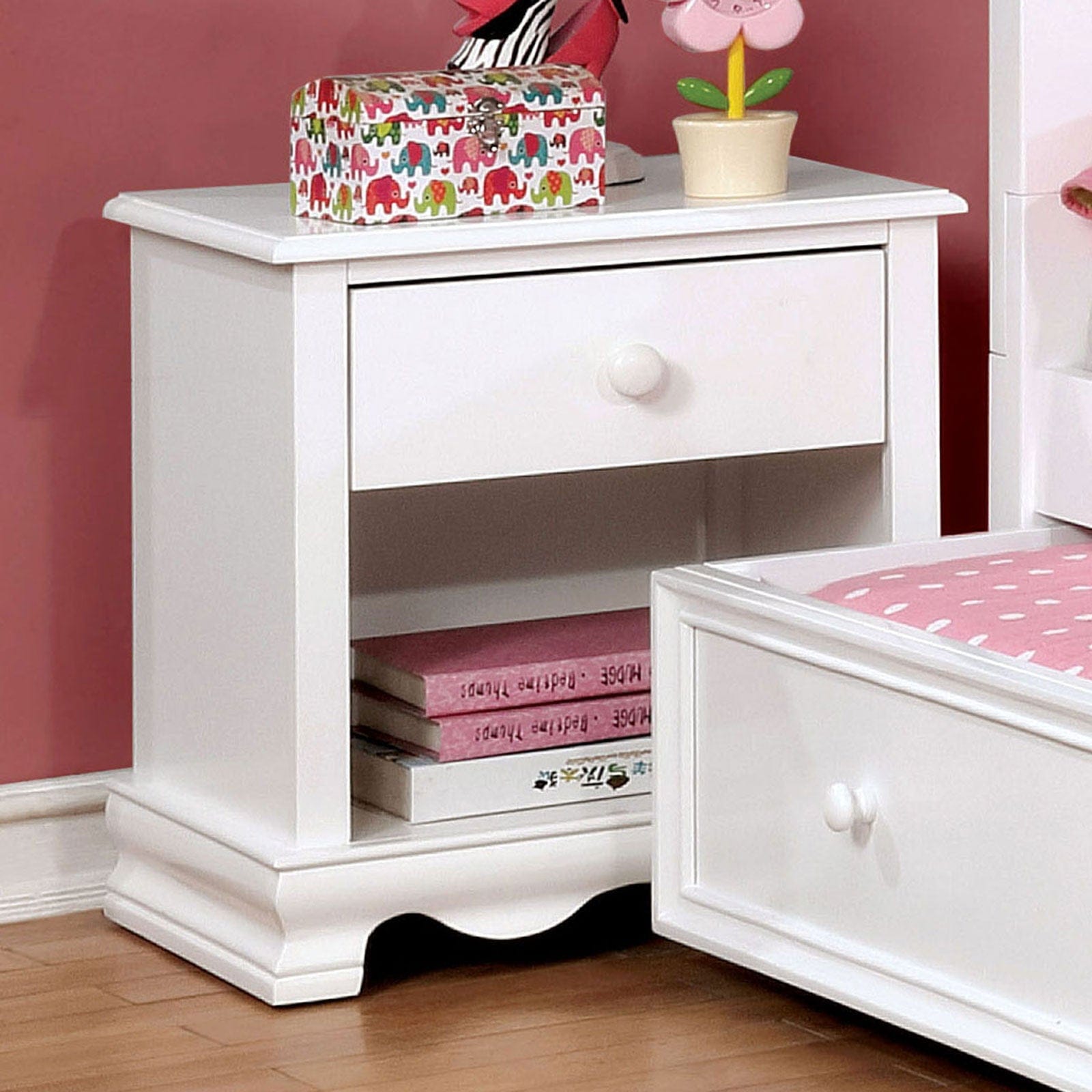 Furniture of America - Dani Nightstand in White - CM7159WH-N-VN View 2