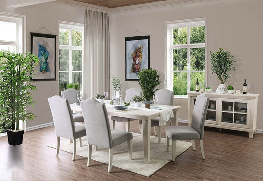 Furniture of America - Daniella 7 Pc. Dining Table Set in Antique White - CM3630T-7PC View 1