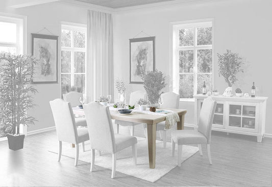 Furniture of America - Daniella Dining Table in Antique White/Gray - CM3630T View 1