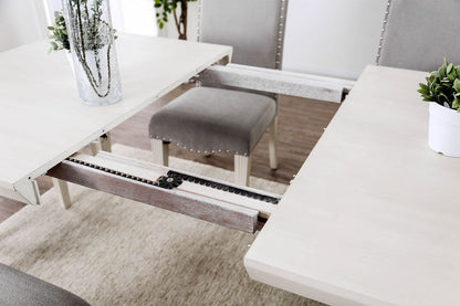Furniture of America - Daniella Dining Table in Antique White/Gray - CM3630T View 3