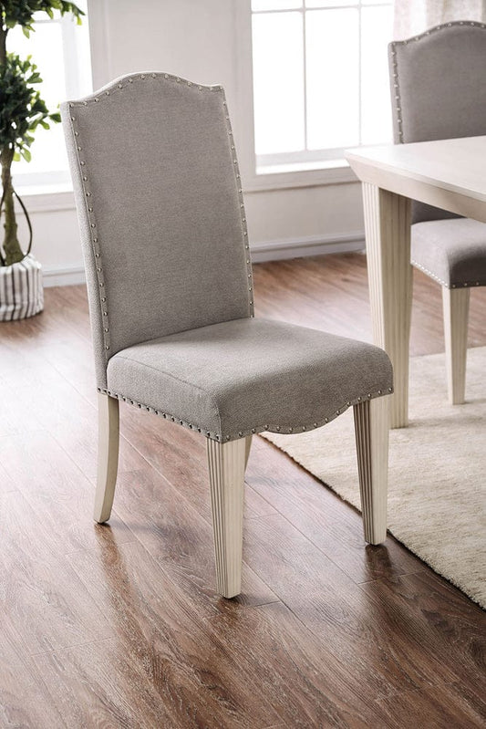 Furniture of America - Daniella Side Chair Set of 2 in Antique White/Gray - CM3630SC-2PK View 1