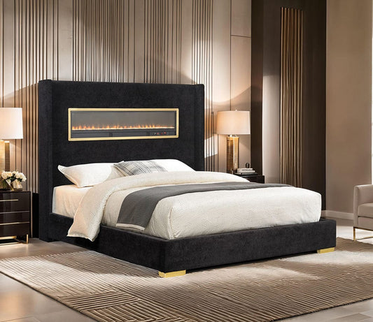 Furniture of America - Danvers E.King Bed in Black - FM74003BK-EK View 1