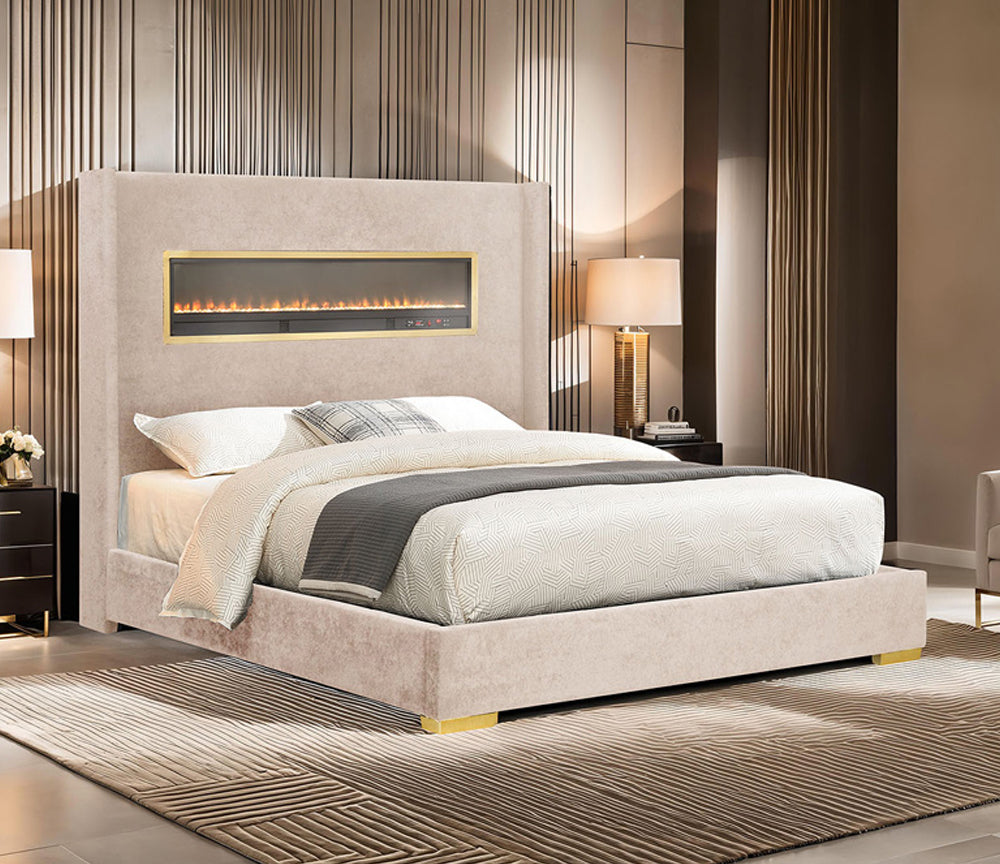 Furniture of America - Danvers Queen Bed in Beige - FM74003BG-Q View 1