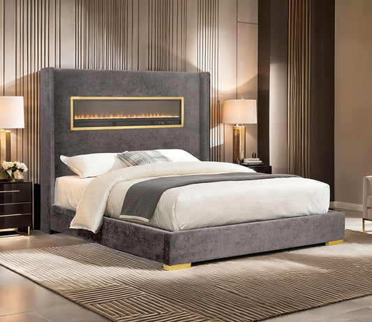 Furniture of America - Danvers Queen Bed in Gray - FM74003GY-Q View 1
