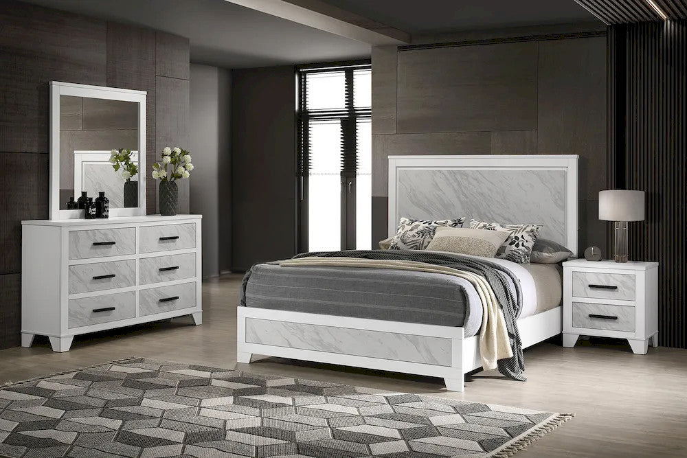 Furniture of America - Darlene - 4 Pc. Queen Bedroom Set W/ 2NS - FM72018WH-Q-5PC-2NS view 1