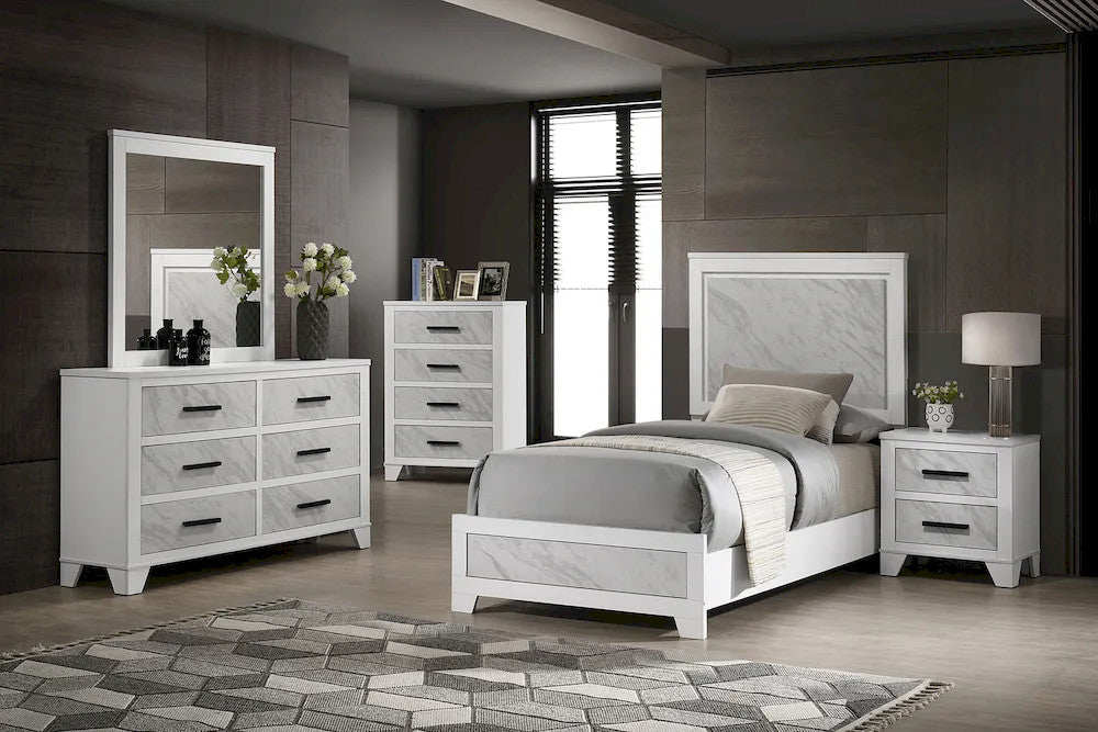 Furniture of America - Darlene - Twin Bed - FM72018WH-T-BED view 2