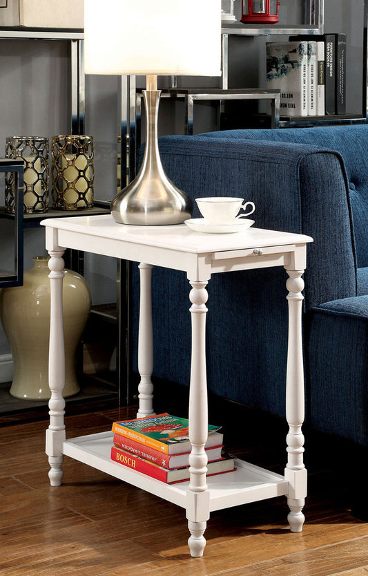 Furniture of America - Deering Side Table in White - CM-AC222 View 1