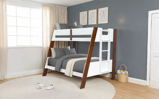 Furniture of America - Delbin - Twin/Full Bunk Bed+Mattress - FM-BK202CH-TF-BED+M6 view 1