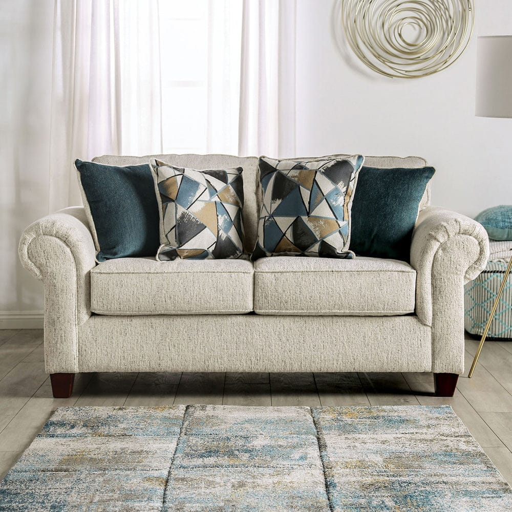 Furniture of America - Delgada Loveseat in Beige - SM7749-LV View 1