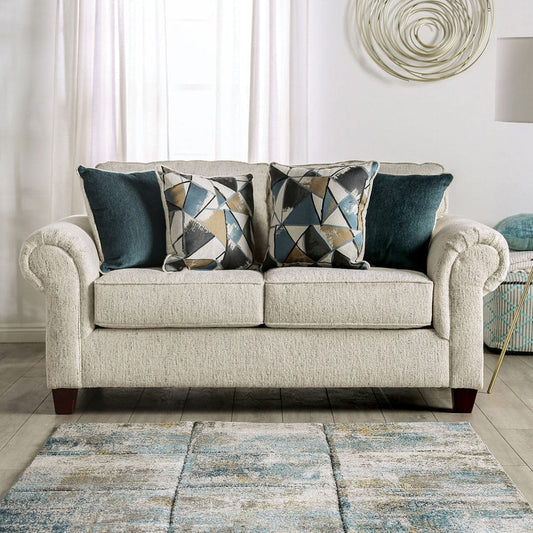 Furniture of America - Delgada Loveseat in Beige - SM7749-LV View 1