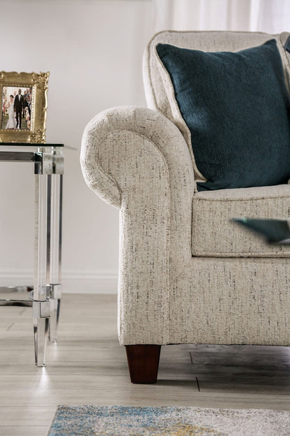 Furniture of America - Delgada Sofa + Loveseat in Beige - SM7749-2PC View 4