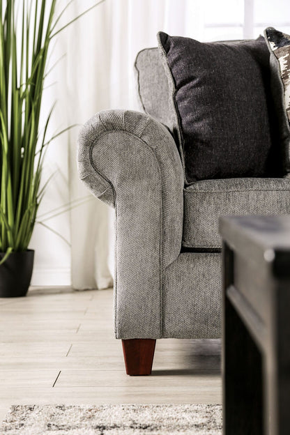 Furniture of America - Delgada Sofa + Loveseat in Graphite - SM7750-2PC View 3