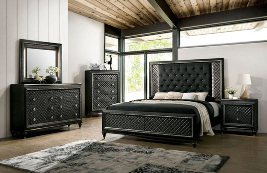 Furniture of America - Demetria 5 Pc. Queen Bedroom Set w/ Chest in Metallic Gray - CM7584Q-5PC-CHEST View 1