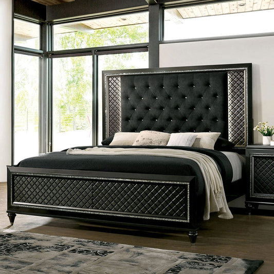 Furniture of America - Demetria E.King Bed in Metallic Gray - CM7584EK-BED View 1
