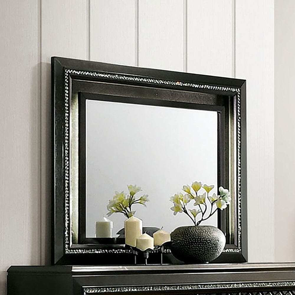 Furniture of America - Demetria Mirror in Metallic Gray - CM7584M View 1