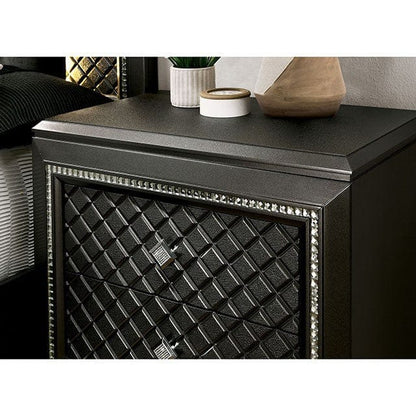 Furniture of America - Demetria Nightstand in Metallic Gray - CM7584N View 2