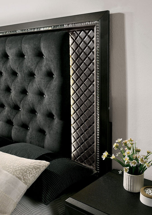 Furniture of America - Demetria Queen Bed in Metallic Gray - CM7584Q-BED View 2