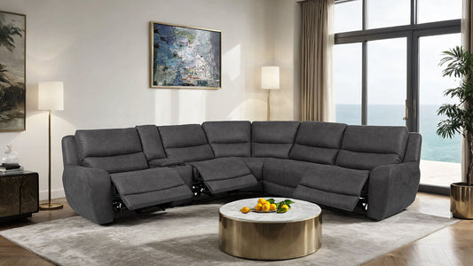Furniture of America - Demetrius Power Sectional in Granite Gray - CM9930DG-SECT-PM View 1