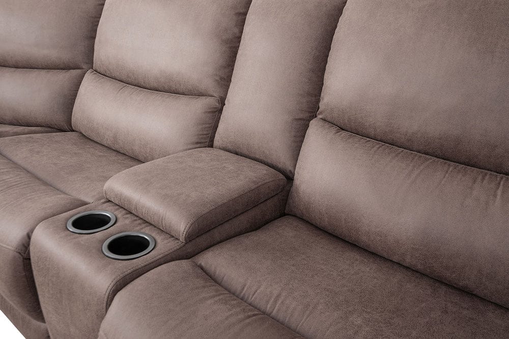 Furniture of America - Demetrius Power Sectional in Slate Brown - CM9930BR-SECT-PM View 4