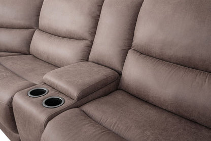 Furniture of America - Demetrius Power Sectional in Slate Brown - CM9930BR-SECT-PM View 4