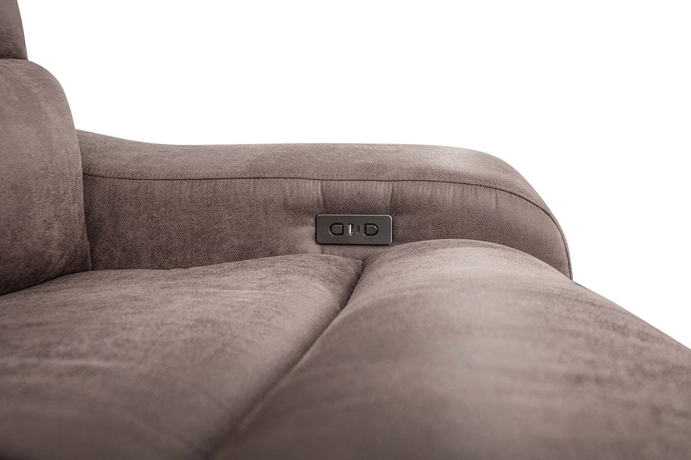 Furniture of America - Demetrius Power Sectional in Slate Brown - CM9930BR-SECT-PM View 5