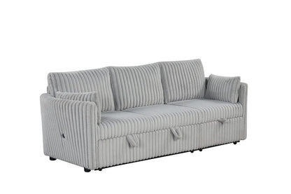 Furniture of America - Denholme Sectional w/ Pull Out in Gray - SL64002GY-SF-PK View 3