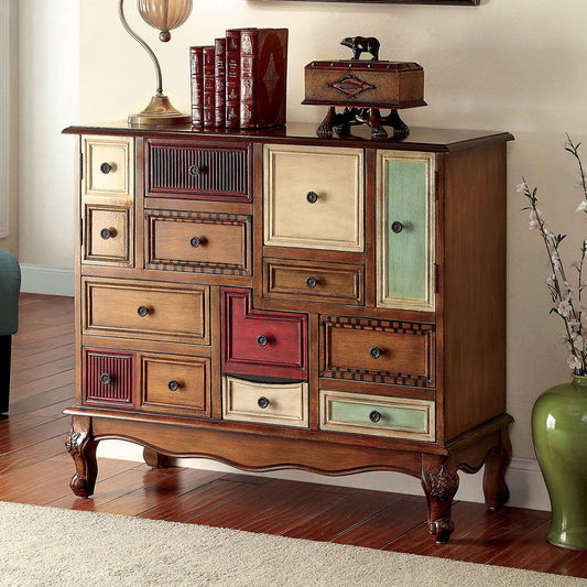 Furniture of America - Desree Accent Chest in Multi/Antique Walnut - CM-AC149 View 1