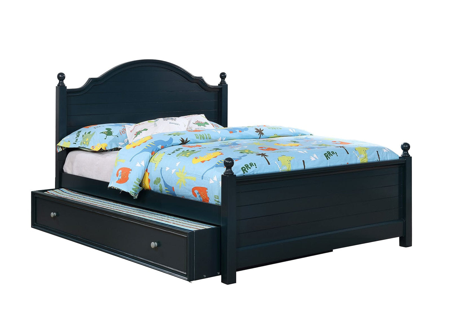 Furniture of America - Diane Twin Bed in Blue - CM7158BL-T-BED-VN View 2