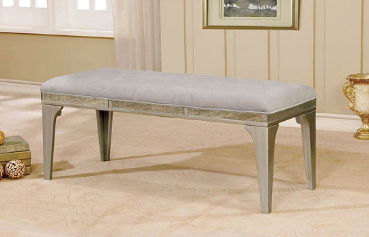 Furniture of America - Diocles Bench in Silver/Gray - CM3020BN View 1