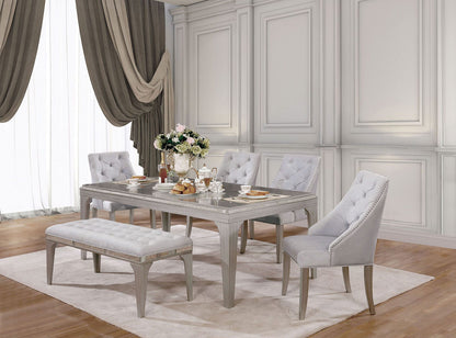 Furniture of America - Diocles Bench in Silver/Gray - CM3020BN View 2