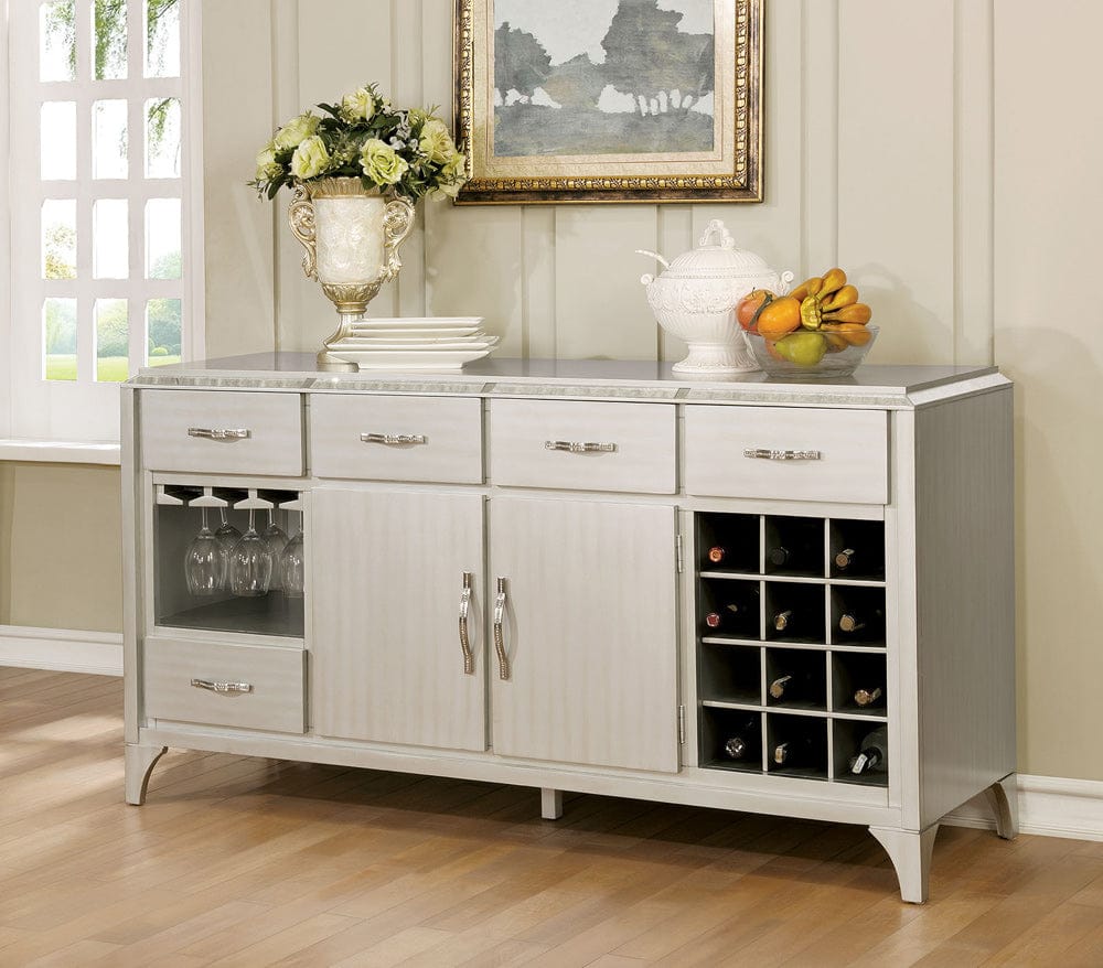 Furniture of America - Diocles Server in Silver - CM3020SV View 1
