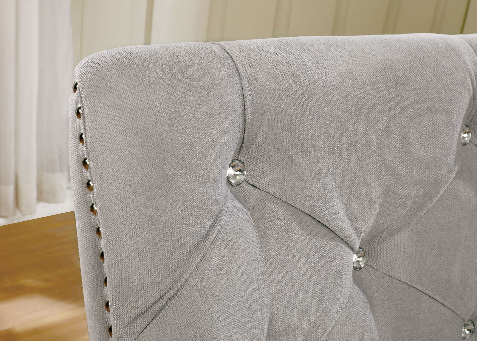 Furniture of America - Diocles Side Chair Set of 2 in Silver/Gray - CM3020SC-2PK View 2