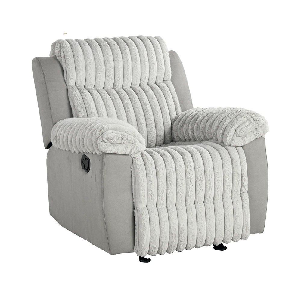 Furniture of America - Dionysus Manual Glider Recliner in Gray - FM64004GY-CH-M View 2