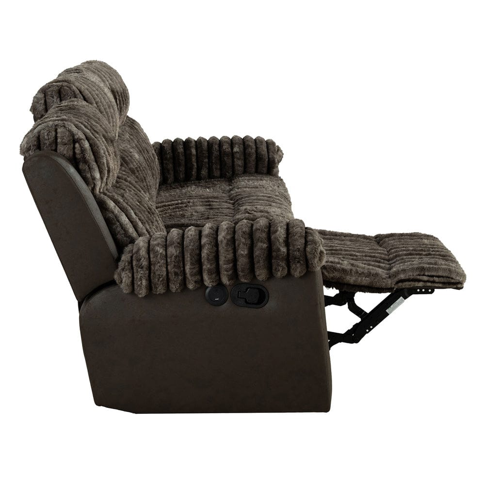 Furniture of America - Dionysus Power Sofa + Loveseat - FM64003BR-M-2PC View 4