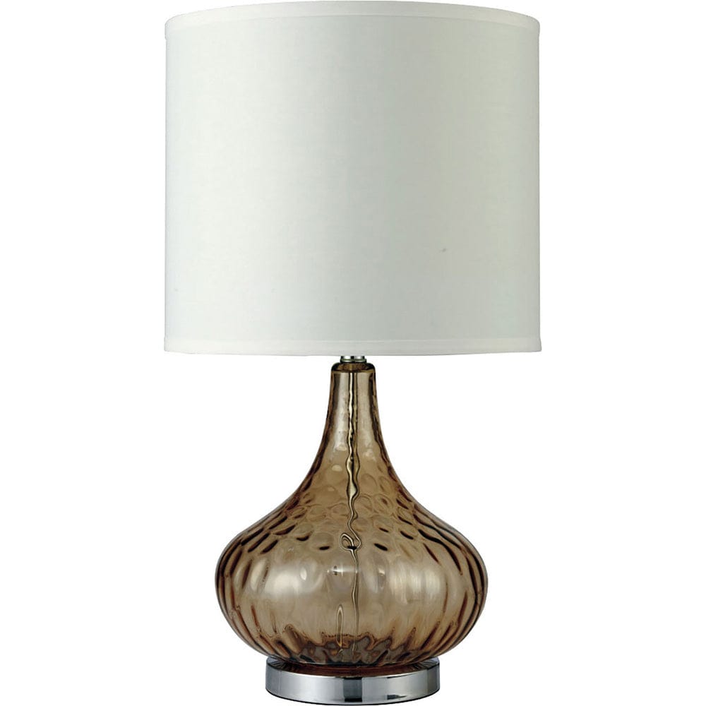Furniture of America - Donna 15"H Glass Amber Table Lamp in Amber - L731207AM View 1