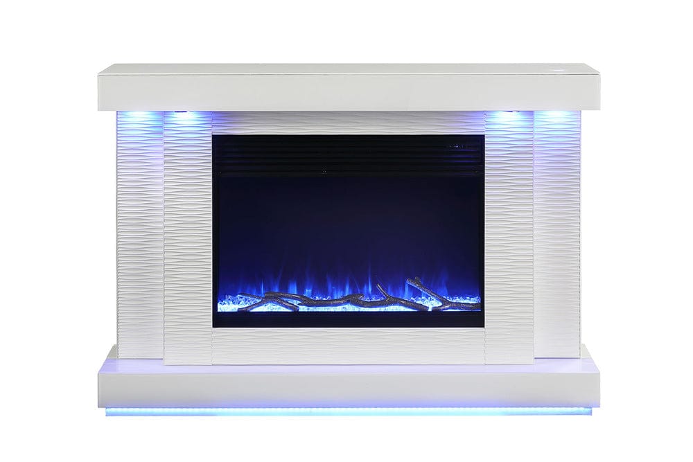 Furniture of America - Dorrit 55" Electric Fireplace in White - FM-AC8012WH-TV View 1