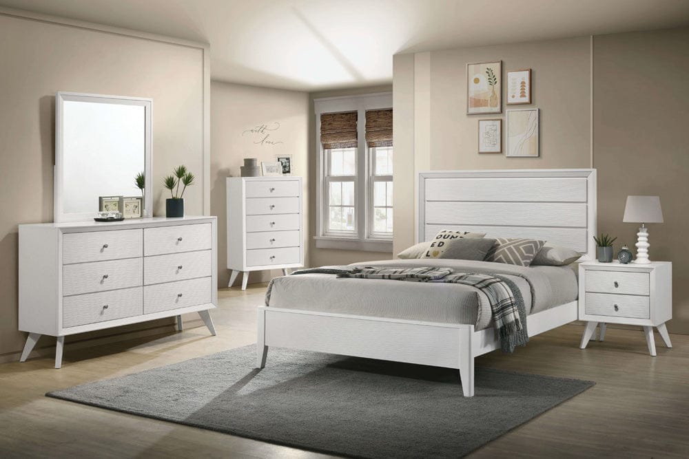 Furniture of America - Dortmund 5 Pc. Queen Bedroom Set w/ Chest in White - CM7465WH-Q-5PC-CHEST View 1