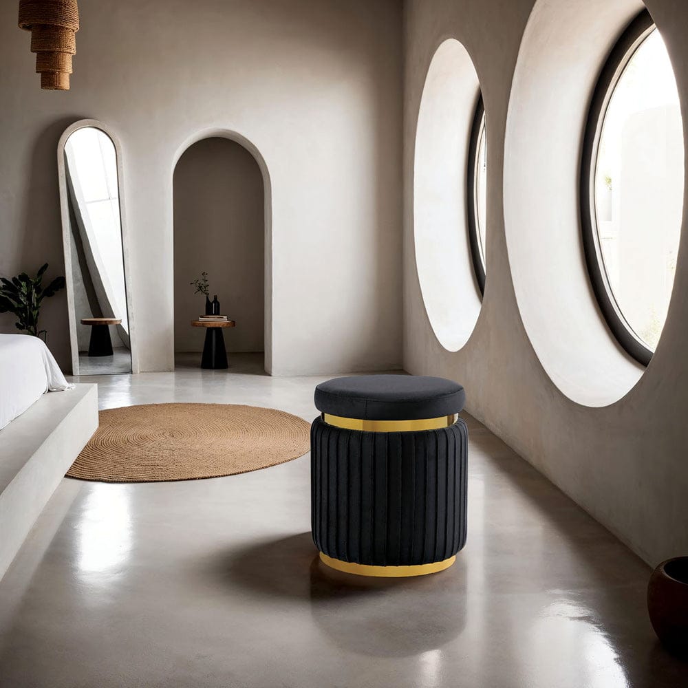Furniture of America - Dottie Stool in Black - FM-AC8000BK View 1