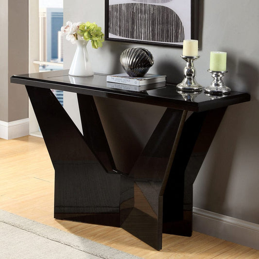 Furniture of America - Dubendorf Sofa Table in Black - CM4183BK-S View 1
