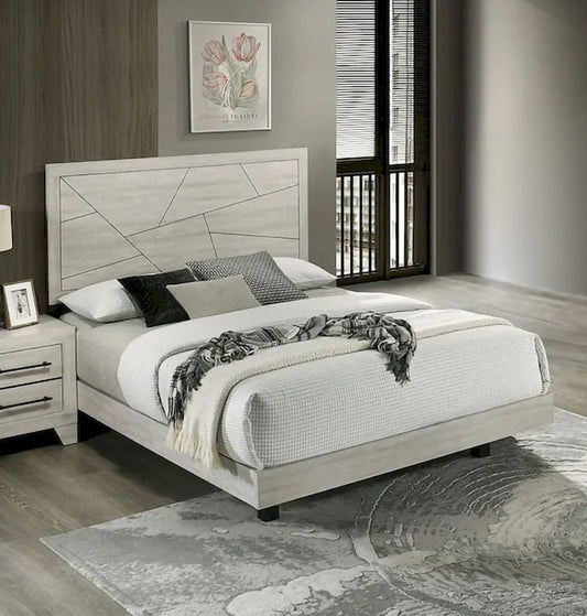 Furniture of America - Dubuque - E.King Bed, Light Gray - FM72003LG-EK-BED view 1